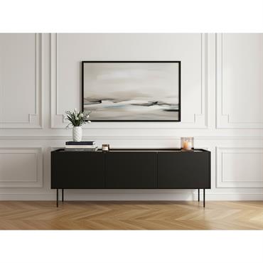 Meuble TV 3 portes 170 cm ATLAS noir BOBOCHIC Laissez-vous séduire par la collection ATLAS ! Ses couleurs et ses détails couleur chêne sur les façades apporteront une touche tendance et lumineuse à vos intérieurs. Les meubles de cette ...