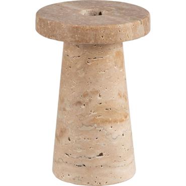 Cliquez pour agrandir et passer en diaporama Bougeoir en travertin H13cm - naturelGOURNAY