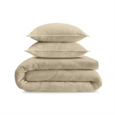 Cliquez pour agrandir et passer en diaporama Parure de lit enfant 140x200 cm en Gaze de coton HESTIA avec une housse de couette