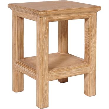 Cliquez pour agrandir et passer en diaporama Table de chevet en orme L40xl35xH52cm - bois clairALYSSE