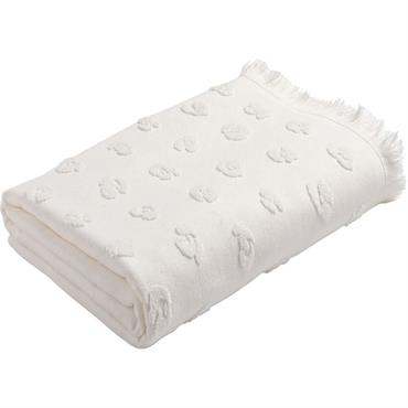 Cliquez pour agrandir et passer en diaporama Drap de bain en coton 100x140cm - blancLOUDIA