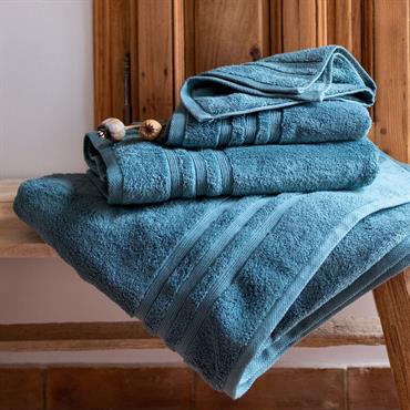 Drap de bain bouclette en coton - vert 100x150cmNOUN