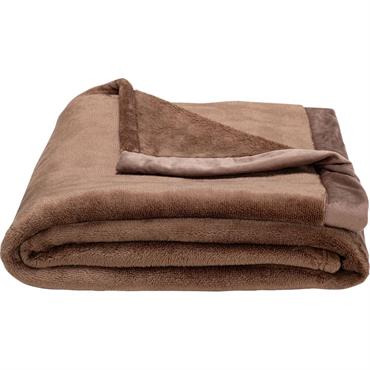 Plaid en polaire 130x170cm - marronJESSI