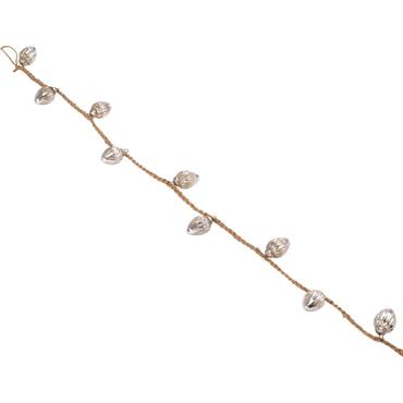 Guirlande de Noël en verre et jute L152cm - argentéVARLENDA