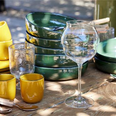 Cliquez pour agrandir et passer en diaporama Coffret de 6 verres à pied en cristallin 40cl - transparentMACARON