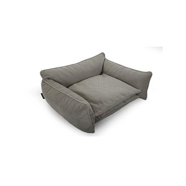 Cliquez pour agrandir et passer en diaporama Panier pour chien PLUTO velours matelassé beige m