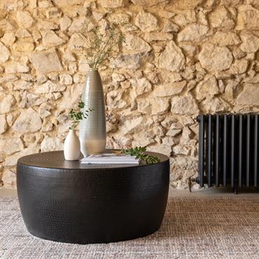 Table basse ronde en tôle d'aluminium D90xH42cm - noirJALGORA GM
