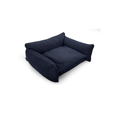 Cliquez pour agrandir et passer en diaporama Panier pour chien PLUTO velours matelassé bleu foncé m