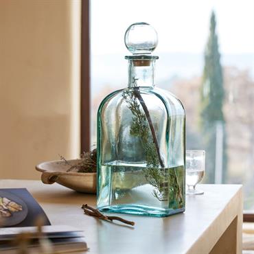 Cliquez pour agrandir et passer en diaporama Bouteille décorative en verre recyclé H45cm - transparentMENDOZA