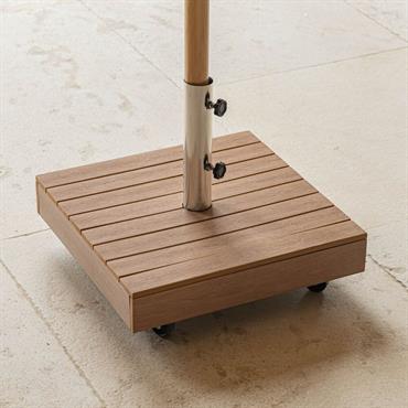 Cliquez pour agrandir et passer en diaporama Pied de parasol en béton et bois 36kg - naturelUZI