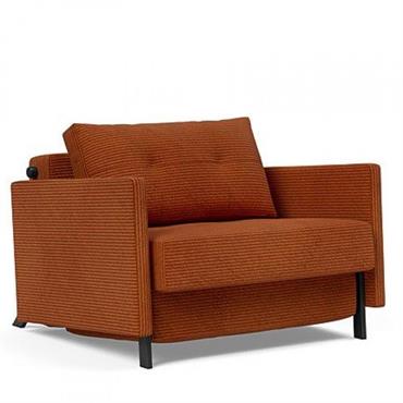 Cliquez pour agrandir et passer en diaporama INNOVATION LIVING Fauteuil design SOFABED CUBED 02 ARMS convertible lit 200x90cm Corduroy Orange