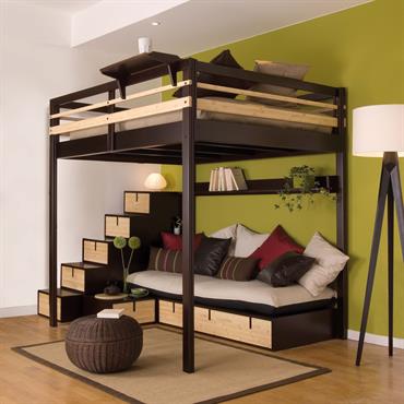 Idéal pour un studio Idéal pour un studio. Mobilier gain de place. Pas besoin d'une hauteur sous plafond exceptionnelle pour ce modèle adapté aux pièces standard. Robuste, remontable vingt fois et totalement personnalisable : ...