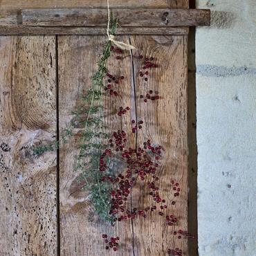 Guirlande de Noël imitation baies rouges 183cmVERNYO