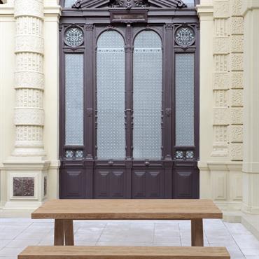Table et banc en teck massif 