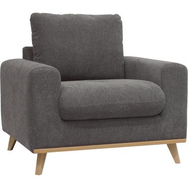 Fauteuil en tissu storm - gris moyenCAPIA