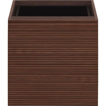 Bloc de 2 tiroirs en chêne strié L40cm - bois foncéTASSIA