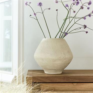 Cliquez pour agrandir et passer en diaporama Vase classique en céramique H25cm - beigeSUSANA