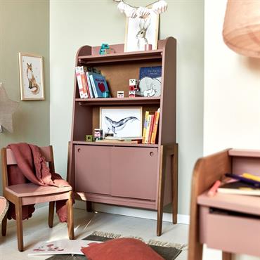 Bibliothèque enfant en acacia - roseRAPHAEL