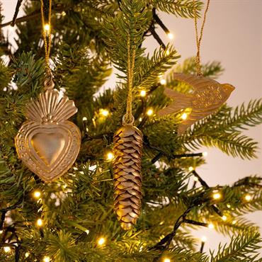 Lot de 3 suspensions de Noël en fer H9