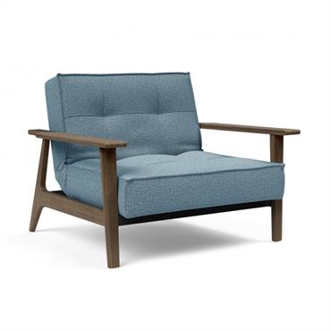 INNOVATION LIVING  Fauteuil design SPLITBACK FREJ Mixed Dance Light Blue convertible
