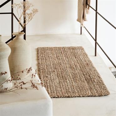 Cliquez pour agrandir et passer en diaporama Paillasson en jute bouclée - naturel 60x150cmBAUME