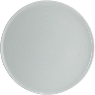 Lot de 6 assiette plate spirale en porcelaine d26cm - blanc 