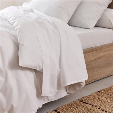 Drap plat en coton 270x300cm - blancCALANQUES