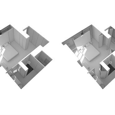 Vues axonométriques de la suite 