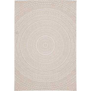 Tapis intérieur et extérieur à motifs en tissu recyclé 120x170cm  - écruHYPNOSE