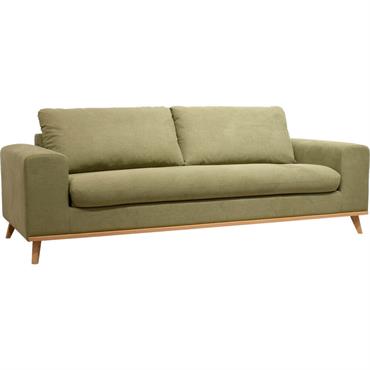Canapé 4 places convertible en tissu Cosmo - vert kakiCAPIA