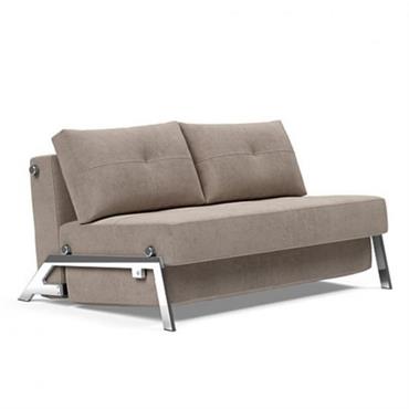 Cliquez pour agrandir et passer en diaporama INNOVATION LIVING Canapé design CUBED 02 CHROME convertible 200*140 cm tissu Cordufine
