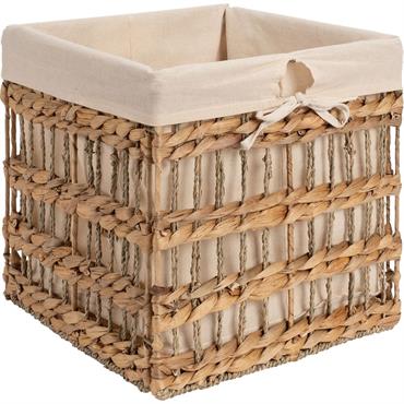 Cliquez pour agrandir et passer en diaporama Panier de rangement en jacinthe d'eau 30x30cm - naturelMAISSA