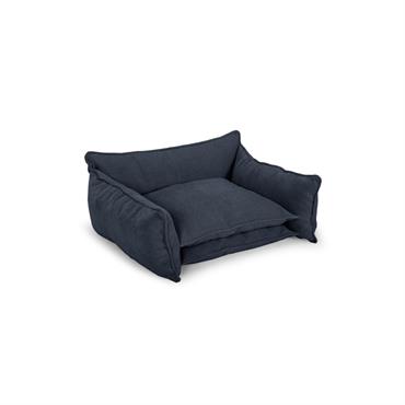 Cliquez pour agrandir et passer en diaporama Panier pour chien PLUTO tissu texturé bleu foncé m