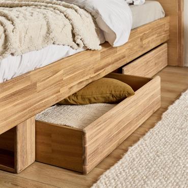 Lot de deux tiroirs de rangement en bois pour lit CORCOVADO - bois clairCORCOVADO