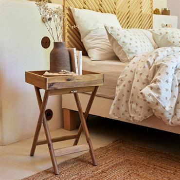 Cliquez pour agrandir et passer en diaporama Table de chevet en bois d'acacia massif - bois clairEMILIO