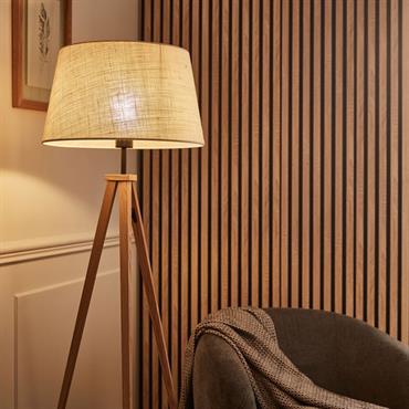 Abat-jour tambour en jute D45cm - blanc écruTRIX