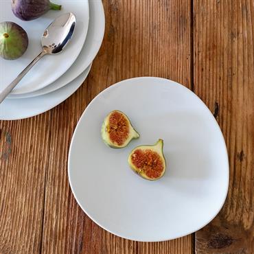 Cliquez pour agrandir et passer en diaporama Lot de 6 assiette à dessert en porcelaine d24cm - blanc
