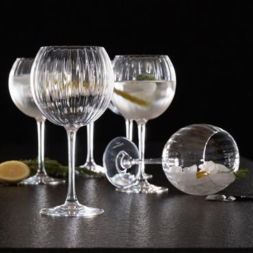 Cliquez pour agrandir et passer en diaporama Coffret de 6 verres à pied ballon en cristallin 58cl - transparentSYMETRIE