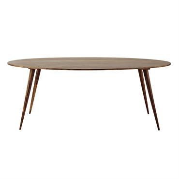 Table à manger ovale en sheesham massif 6/8 personnes L200