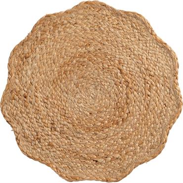 Lot de 2 sets de table fleur en jute D35cm - naturelCORIS