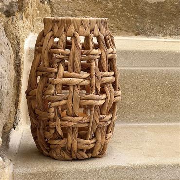 Cliquez pour agrandir et passer en diaporama Lanterne en jacinthe d'eau H28cm - naturelMYRTOS