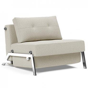 Cliquez pour agrandir et passer en diaporama INNOVATION LIVING Fauteuil design SOFABED CUBED 02 CHROME Mixed Dance Natural