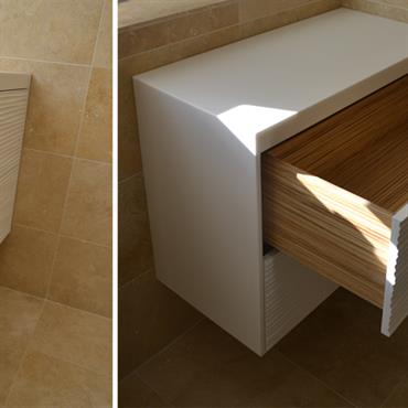 Meuble sur mesure salle de bain luxe 