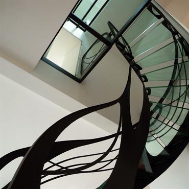 Escalier design en verre 'Mozart'