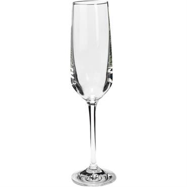 Cliquez pour agrandir et passer en diaporama Coffret de 6 flûtes à champagne en cristallin 18cl - transparentSCENA