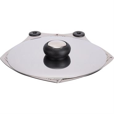 Cliquez pour agrandir et passer en diaporama Couvercle ajustable en inox - gris métalliséEVENTAIL