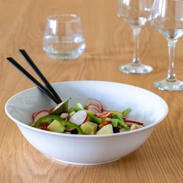 Cliquez pour agrandir et passer en diaporama Saladier en porcelaine qualité hôtelière D23cm - blancETO