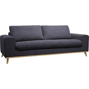 Cliquez pour agrandir et passer en diaporama Canapé 4 places convertible en tissu Crown - bleu calabrunCAPIA