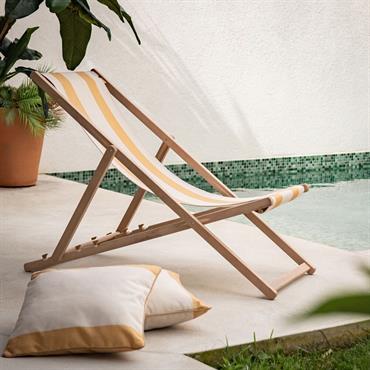 Cliquez pour agrandir et passer en diaporama Toile de chilienne rayée en tissu - jauneMARAGE