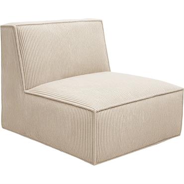 Cliquez pour agrandir et passer en diaporama Chauffeuse en velours côtelé azores - beigeKUBO